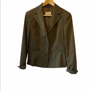 JOBIS Brown Tailored Short Fitted 3 Button Blazer